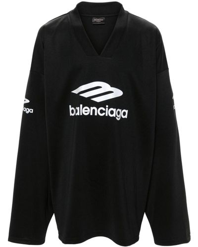 Balenciaga Reflective-detail Sweatshirt - Black