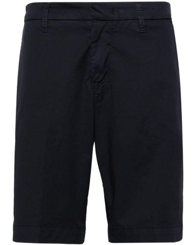 Fay Mid-rise Cotton Straight-leg Chino Shorts - Blue