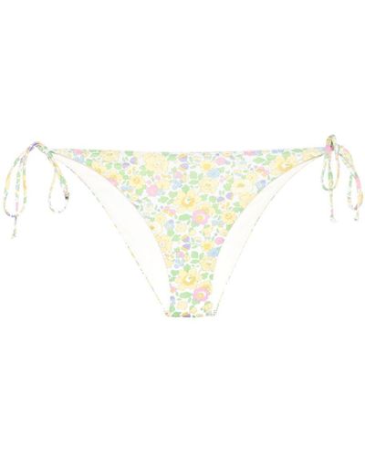 Mc2 Saint Barth Slip bikini a fiori Virgo - Bianco