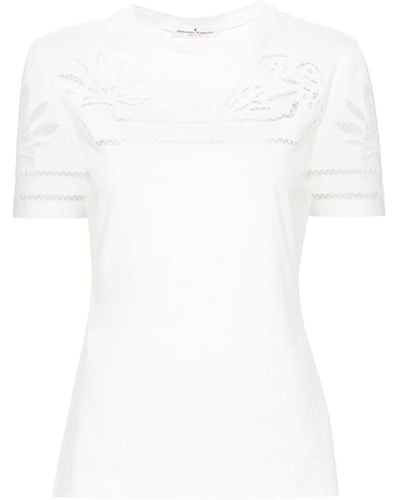 Ermanno Scervino Lace-panel T-shirt - White