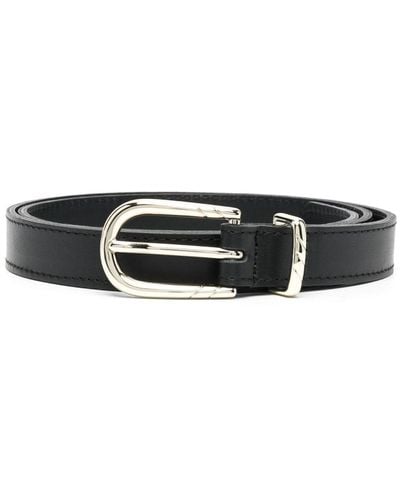 Ernest W. Baker Buckle-fastening Leather Belt - Black