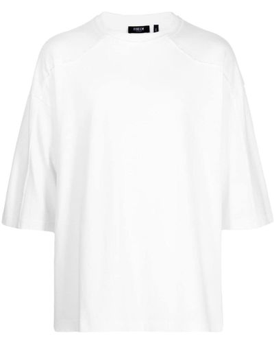 FIVE CM T-shirt en coton à design superposé - Blanc