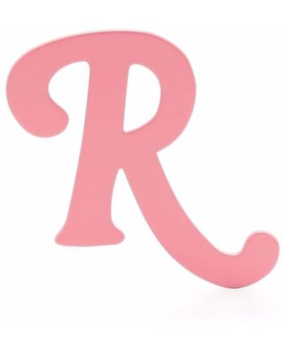 Raf Simons Single R-logo Earring - Pink