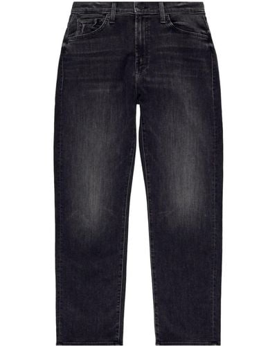 Mother Gerade Cropped-Jeans - Blau