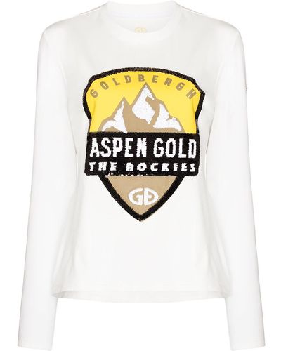 Goldbergh Haut Aspen Gold brodé de sequins - Blanc