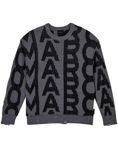 Marc Jacobs The Monogram Distressed-Pullover - Schwarz