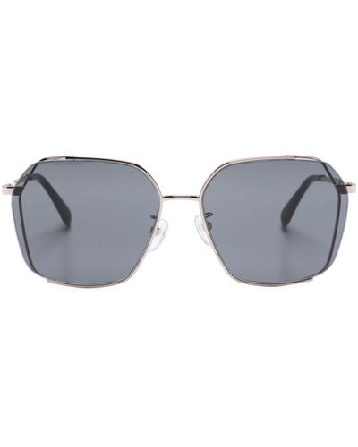Zadig & Voltaire Logo-engraved Square-frame Sunglasses - Grey