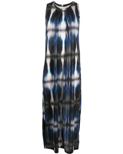 Henrik Vibskov Pine Abstract-pattern Maxi Dress - Blue