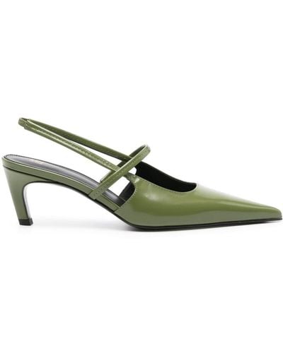 Totême The Sharp 50mm Slingback Court Shoes - Green
