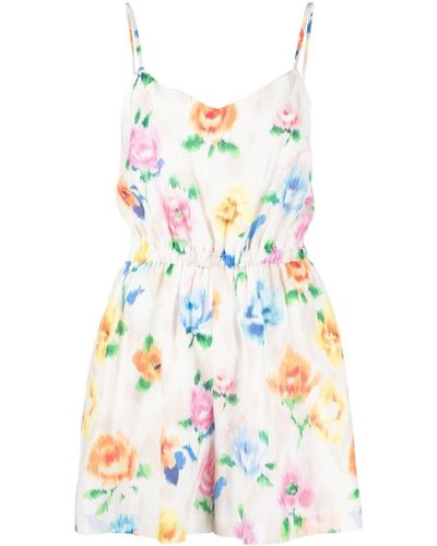 Boutique Moschino Floral-print Sleeveless Mini Dress - White
