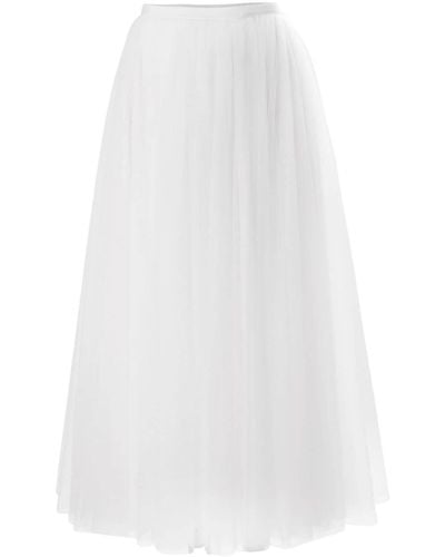 Carolina Herrera Tulle Maxi Skirt - White