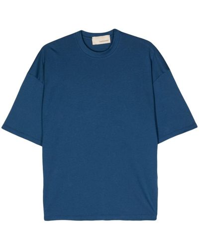 Costumein Drop-shoulder Cotton T-shirt - Blue