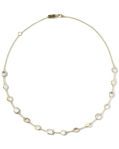 Ippolita 18kt Yellow Gold Rock Candy Station Moonstone Necklace - White