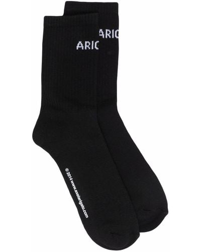 Axel Arigato Gestrickte Socken mit Logo - Schwarz