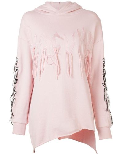 Haculla Visionary asymmetric patch hoodie - Rose