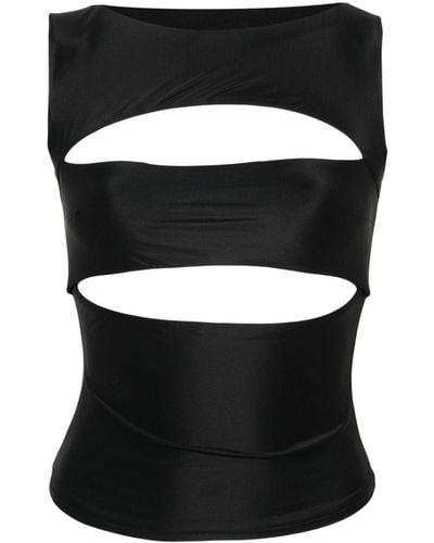 MISBHV Cut-out Sleeveless Top - Black