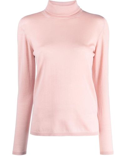 Max Mara Fine-knit Roll-neck Sweater - Pink
