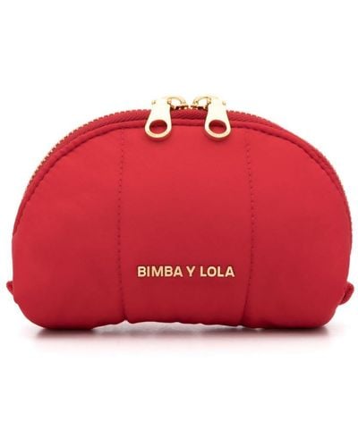 Bimba Y Lola Small Logo-lettering Makeup Bag - Red