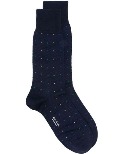 Paul Smith Polka Dot Ankle Socks - Blue