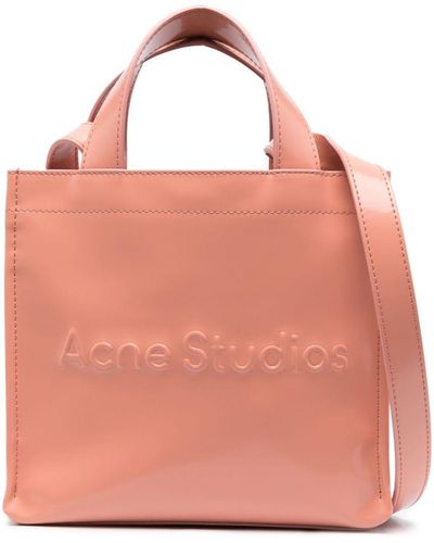 Acne Studios Mini Shopper mit eingeprägtem Logo - Pink