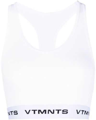 VTMNTS Reggiseno sportivo con logo - Bianco