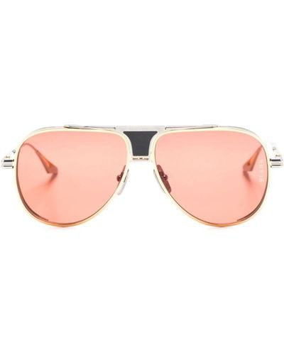 Dita Eyewear Pilotenbrille mit getönten Clip-On-Gläsern - Pink