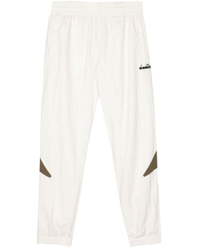 Diadora Pantalones con logo bordado - Blanco