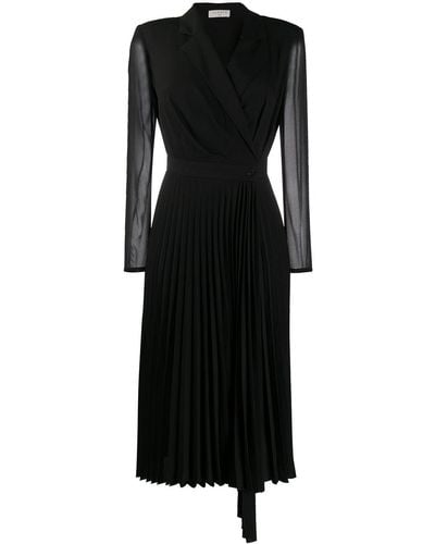 Sandro Blazer-style Woven Midi Dress - Black