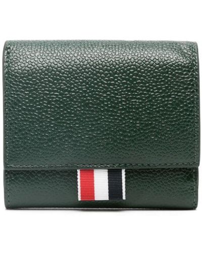 Thom Browne Cartera con rayas RWB - Verde