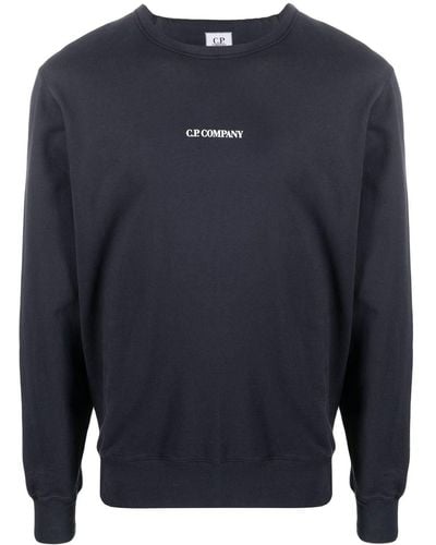 C.P. Company Sweater Met Logo - Blauw