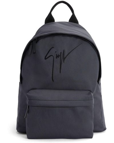 Giuseppe Zanotti Embroidered-logo Backpack - Black