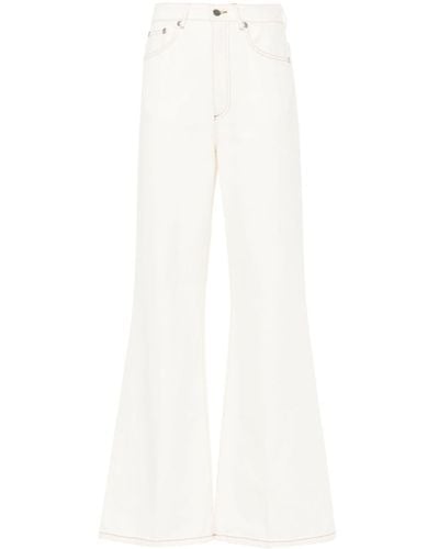 A.P.C. Clinteau High-rise Wide-leg Jeans - White