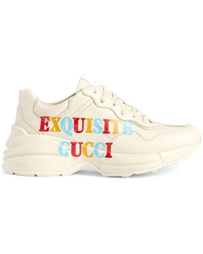 Gucci Rhyton Exquise Low-top Sneakers - Wit