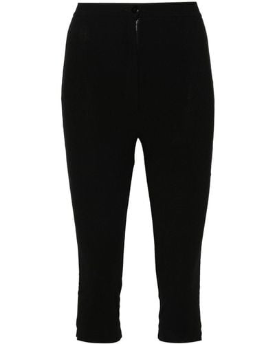 MANURI Pamela High-waist Cropped Trousers - Black