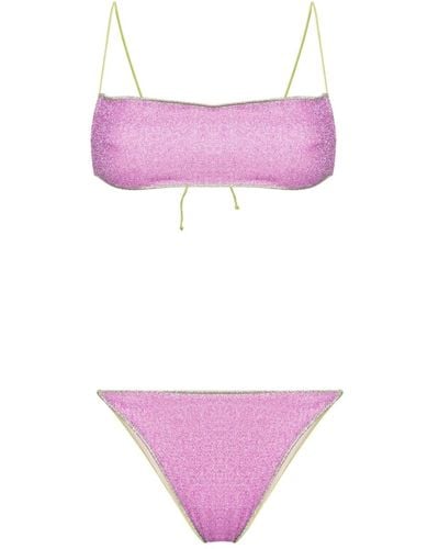 Oséree Lumiere Lurex Bikini - Purple