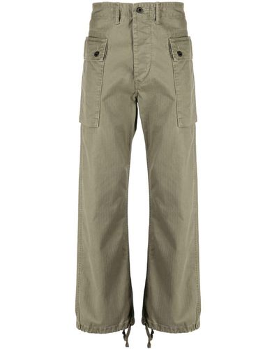 RRL Herringbone Field Cargo Pants - Green