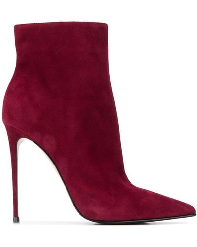 Le Silla Eva Suede Ankle Boots - Red