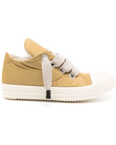 Rick Owens Oversize-laces Padded Sneakers - ナチュラル