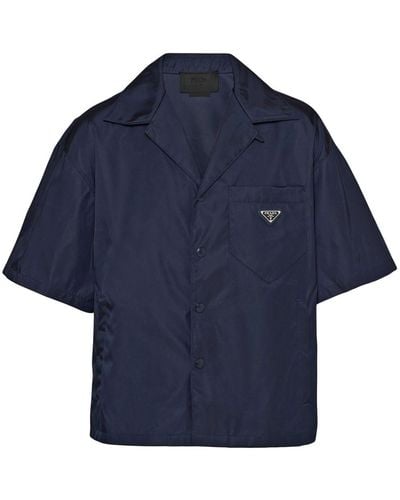 Prada Re-nylon Short-sleeve Shirt - Blue