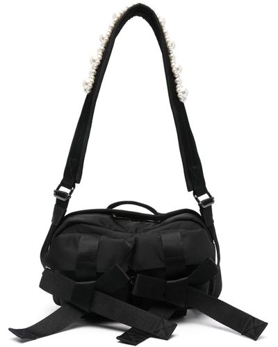 Simone Rocha Classic Bow Bow-detail Messenger Bag - Black