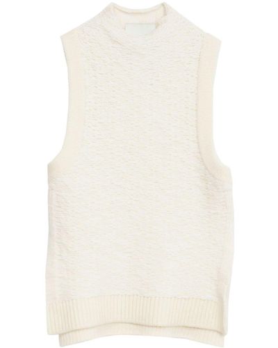 3.1 Phillip Lim Top con cuello falso - Blanco