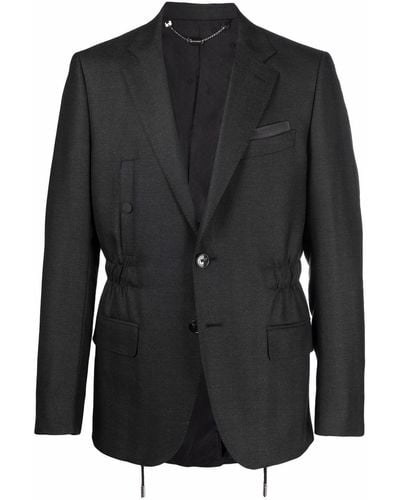 Billionaire Single-breasted Fitted Blazer - Gray
