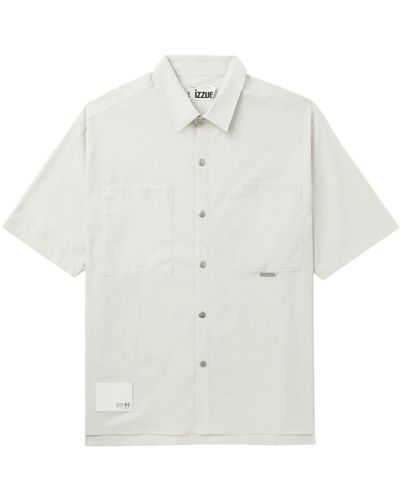 Izzue Patch-pocket Press-stud Shirt - White