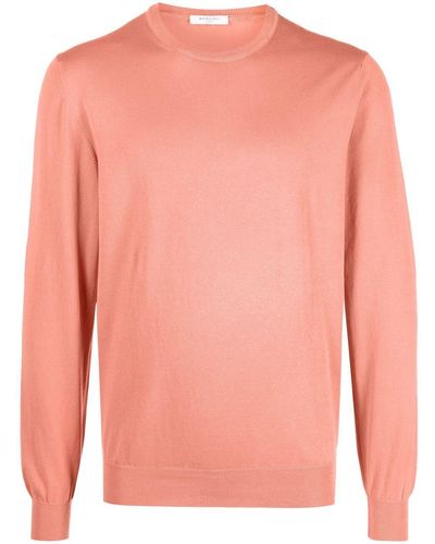 Boglioli Fine Knit Cotton Sweater - Pink