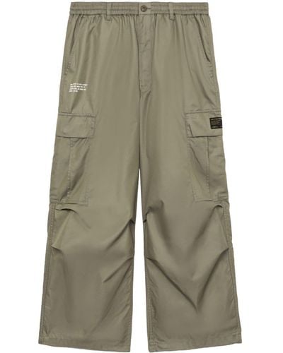Izzue Wide-leg Cargo Trousers - Green