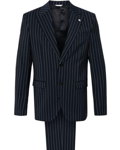 Manuel Ritz Pinstripe single-breasted suit - Blau