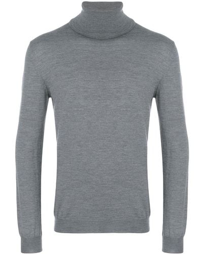 Zanone Roll Neck Sweatshirt - Grey