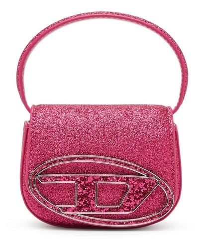 DIESEL 1Dr Handtasche mit Logo-Schild - Pink