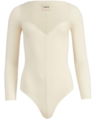 Khaite Mara Long-sleeve Bodysuit - White