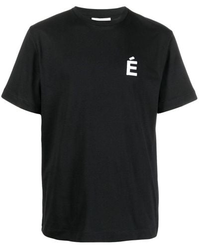 Etudes Studio Chest Logo-print Detail T-shirt - Black